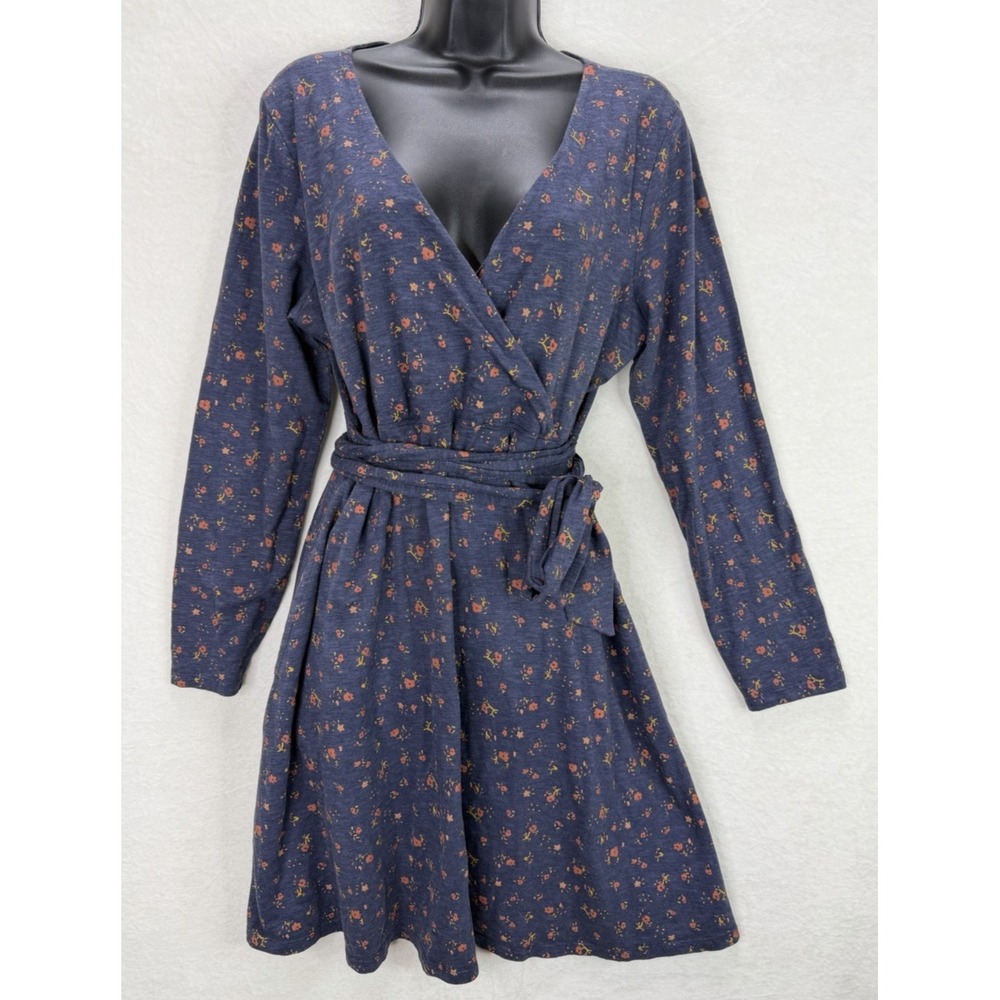 Toad & Co Women's Cue Long Sleeve Wrap Dress Size XL